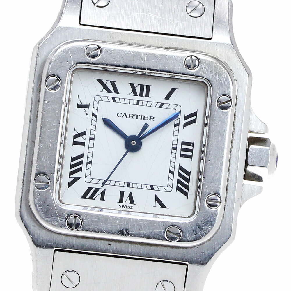 訳あり カルティエ CARTIER サントスガルベSM 自動巻き レディース _830094【ev10】【中古】