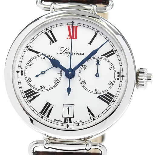 ロンジン LONGINES L2.776.4 ヘリテージコレクション ワンプッシュクロノ 自動巻き メンズ 良品 _834371【中古】 ロンジン LONGINES L2.776.4 ヘリテージコレクション ワンプッシュクロノ 自動巻き メンズ 良品 _834371【中古】