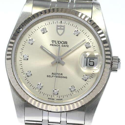 チュードル TUDOR 74034 プリンスデイト WGベゼル cal.2824-2 10Pダイヤ 自動巻き メンズ _836128【中古】 チュードル TUDOR 74034 プリンスデイト WGベゼル cal.2824-2 10Pダイヤ 自動巻き メンズ _836128【中古】