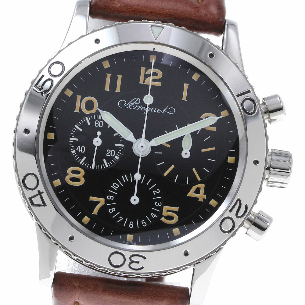 ブレゲ Breguet 3800 アエロナバル タイプ XX クロノグラフ 自動巻き メンズ 箱・保証書付き_834637【中古】