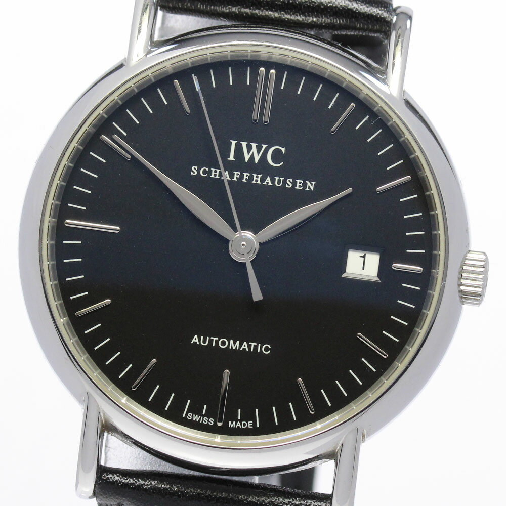 IWC SCHAFFHAUSEN IW356308 ポートフィノ デイト 自動巻き メンズ 保証書付き_837037【ev15】【中古】