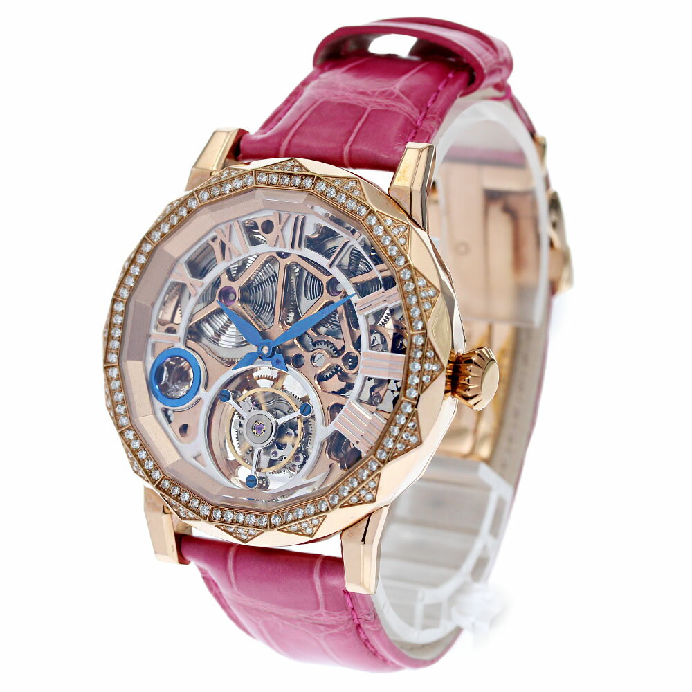 メモリジン MEMORIGIN M01016L シャンデリア ダイヤベゼル トゥールビヨン 手巻き ボーイズ 良品 _834400【中古】