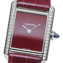 カルティエ CARTIER W4TA0022 タンクフランセーズSM サイドダイヤ クォーツ レディース 美品 保証書付き_837225【中古】(2)