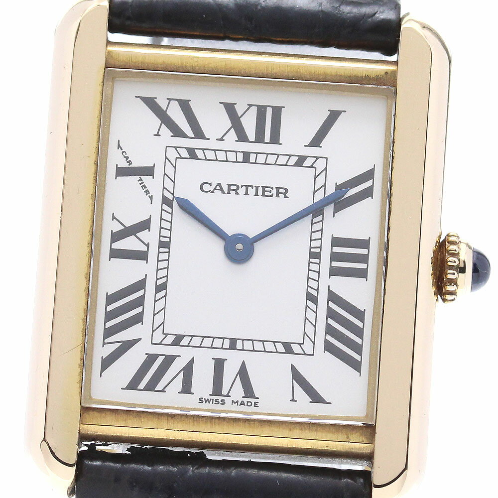 カルティエ CARTIER W1018755 タンクソロ SM K18YGベゼル クォーツ レディー ...