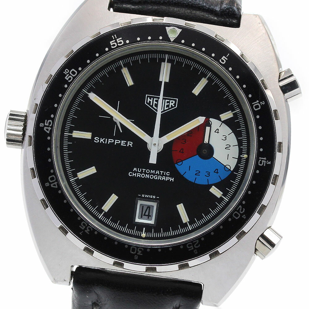 タグホイヤー TAG HEUER 11063V スキッパー クロノグラフ デイト 手巻き メンズ 良品 _838178【中古】