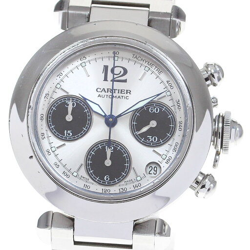 訳あり カルティエ CARTIER W31048M7 パシャC クロノグラフ 自動巻き ボーイズ _740889【ev10】【中古】 訳あり カルティエ CARTIER W31048M7 パシャC クロノグラフ 自動巻き ボーイズ _740889【ev10】【中古】