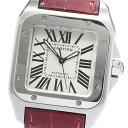 カルティエ CARTIER W20126X8 サントス100 MM 自動巻き ボーイズ 保証書付き_840435【中古】