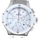 ウブロ HUBLOT 301.SE.230.RW ビッグバン スチールホワイト クロノグラフ 自動巻き メンズ 良品 箱付き_839116【中古】