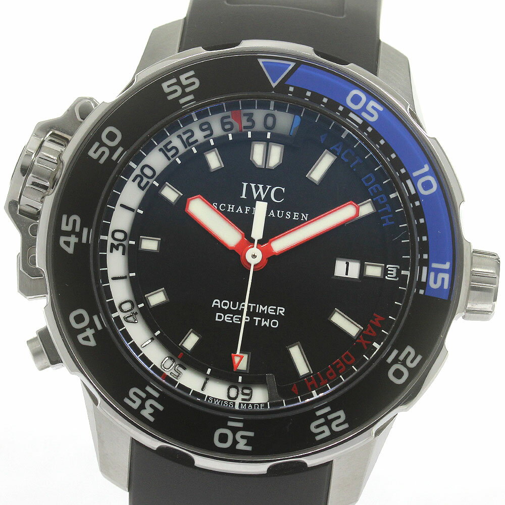 IWC SCHAFFHAUSEN IW354702 アクアタイマー ディープツー デイト 自動巻き メンズ 保証書付き_840373【中古】