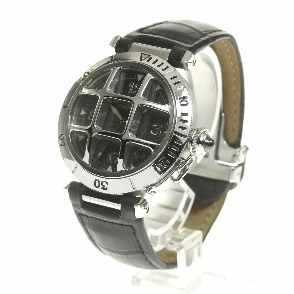 カルティエ CARTIER W310625 パシャグリッド 自動巻き メンズ _841811【中古】