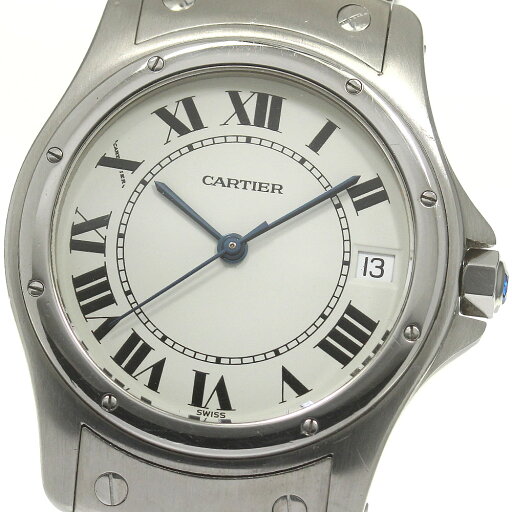 カルティエ CARTIER W20026K1 サントスクーガー LM デイト 自動巻き メンズ 良品 _842366【中古】 カルティエ CARTIER W20026K1 サントスクーガー LM デイト 自動巻き メンズ 良品 _842366【中古】