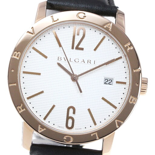 ブルガリ BVLGARI BBP40WGLD ブルガリブルガリ K18PG デイト 自動巻き メンズ 良品 _842234【中古】 ブルガリ BVLGARI BBP40WGLD ブルガリブルガリ K18PG デイト 自動巻き メンズ 良品 _842234【中古】