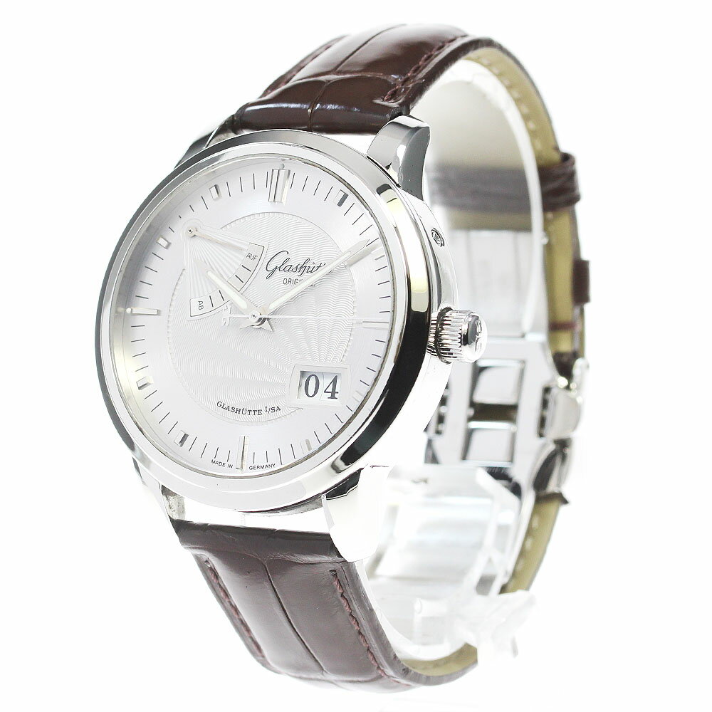 グラスヒュッテ・オリジナル GLASHUTTE ORIGINAL 100-01-13-02 セネタ パワーリザーブ デイト 自動巻き メンズ _840349【中古】