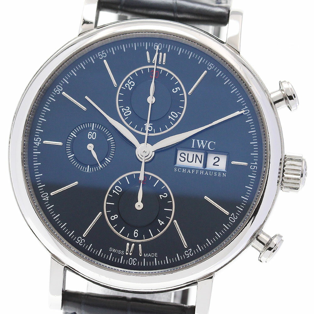 IWC SCHAFFHAUSEN IW391019 ポートフィノ クロノグラフ ローレウス 世界2500本限定 自動巻き メンズ 保証書付き_843055【中古】