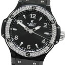 ウブロ HUBLOT 361.CV.1270.RX.1104 ビッグバン ブラックマジック ダイヤベゼル クォーツ ボーイズ 保証書付き_843093【中古】