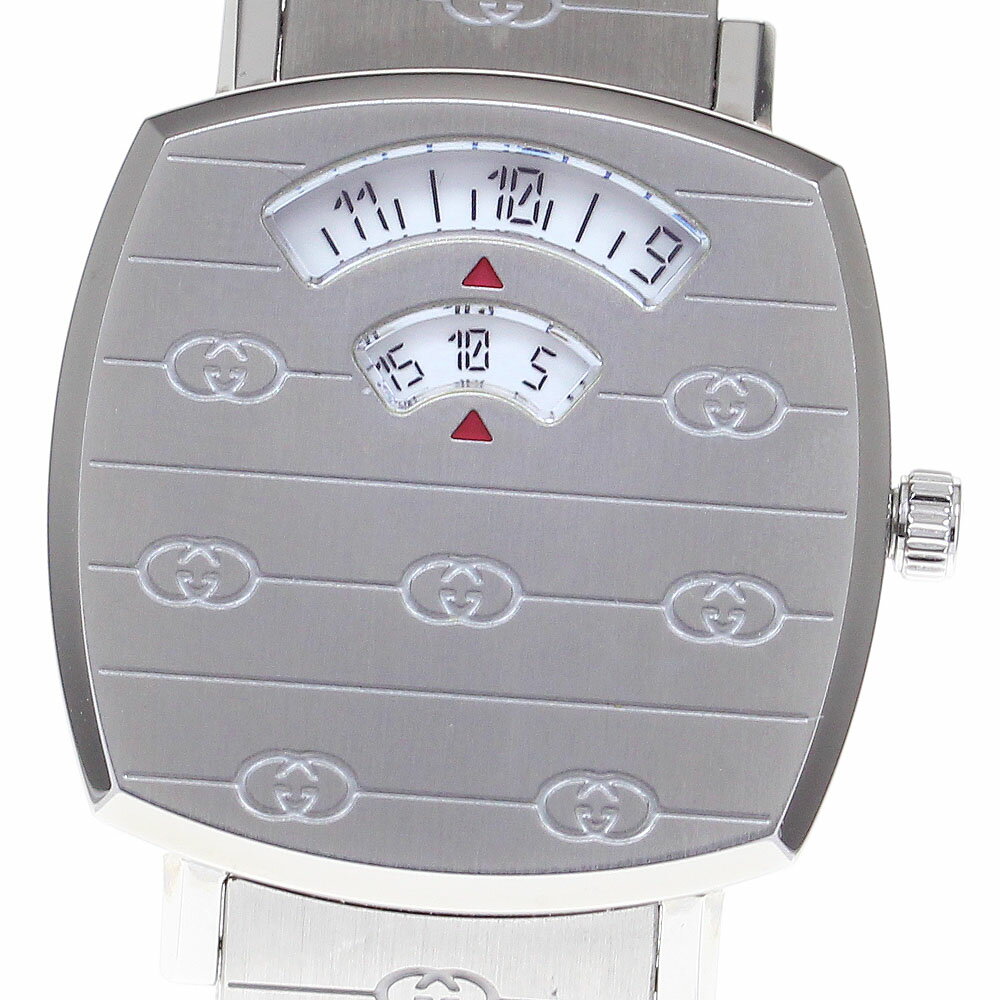 グッチ GUCCI 157.5/YA157501 グリップ クォーツ レディース 良品 内箱・保証書付き_845107【中古】
