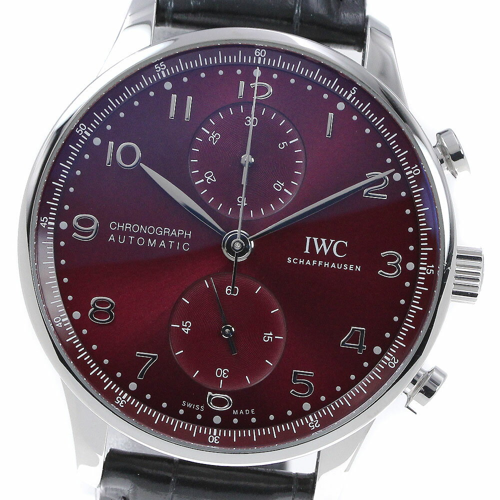 IWC IWC SCHAFFHAUSEN IW371616 ポルトギーゼ クロノグラフ 自動巻き メンズ 良品 保証書付き_845824【中古】