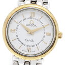 オメガ OMEGA 7374.21 デビル YGコンビ クォーツ レディース 保証書付き_846901【中古】