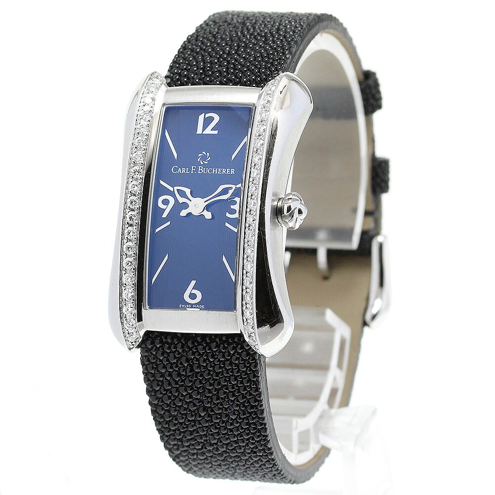 カール F.ブヘラ CARL F.BUCHERER 10701.08 アラクリア ダイヤベゼル クォーツ レディース _846796【中古】 2