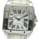 ベルト訳あり カルティエ CARTIER W20126X8 サントス100 MM 自動巻き ボーイズ _843806【中古】