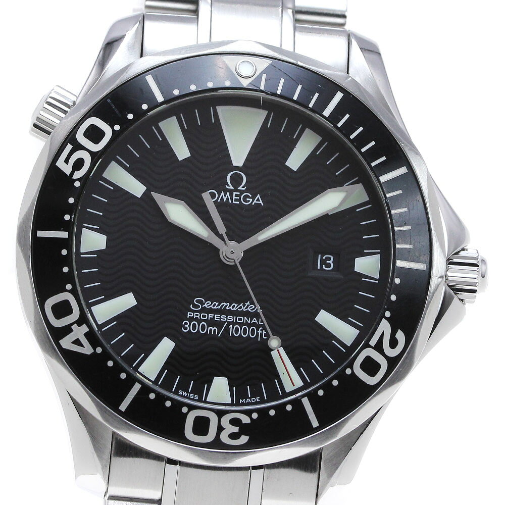オメガ OMEGA 2264.50 シーマスター300 デイト クォーツ メンズ _844974【中 ...