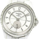 シャネル CHANEL H3841 J12 白セラミック デイト 自動巻き ボーイズ _843575【中古】