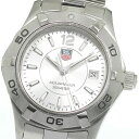 ベルト訳あり タグホイヤー TAG HEUER WAF1412 アクアレーサー デイト クォーツ レディース 保証書付き_844987【中古】
