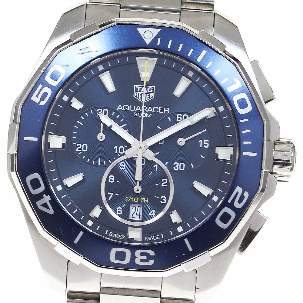 タグホイヤー TAG HEUER CAY111B アクアレーサー クロノグラフ デイト クォーツ メンズ 箱・保証書付き_847516【中古】