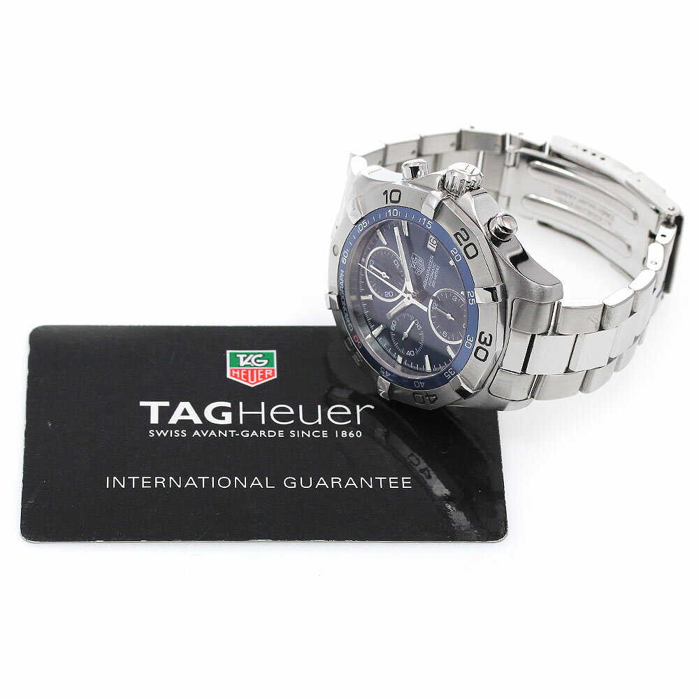 タグホイヤー TAG HEUER CAF2112.BA0809 アクアレーサー クロノグラフ デイト 自動巻き メンズ 保証書付き_847853【ev10】【中古】