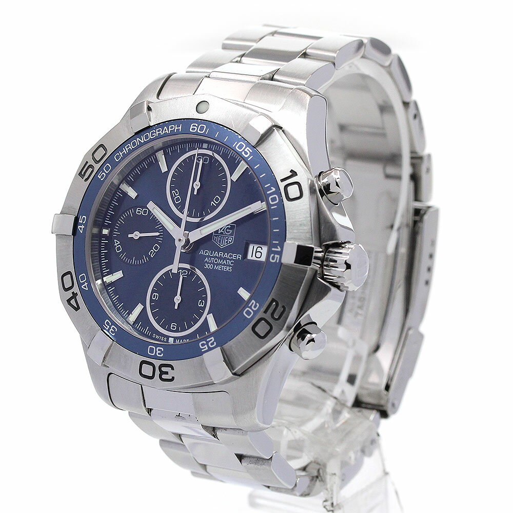 タグホイヤー TAG HEUER CAF2112.BA0809 アクアレーサー クロノグラフ デイト 自動巻き メンズ 保証書付き_847853【ev10】【中古】