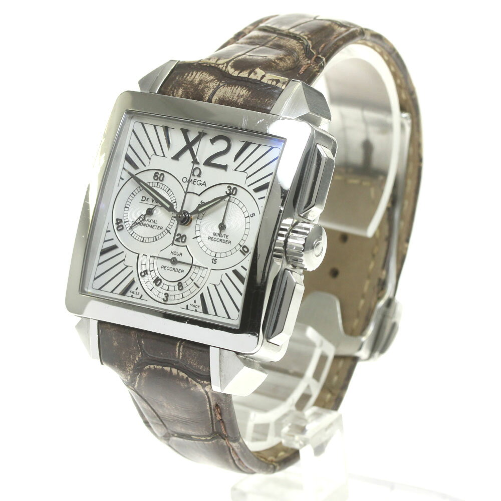 オメガ OMEGA 423.13.37.50.02.001 デビル X2 コーアクシャル クロノグラフ 自動巻き メンズ 箱・保証書付き_849328【ev10】【中古】