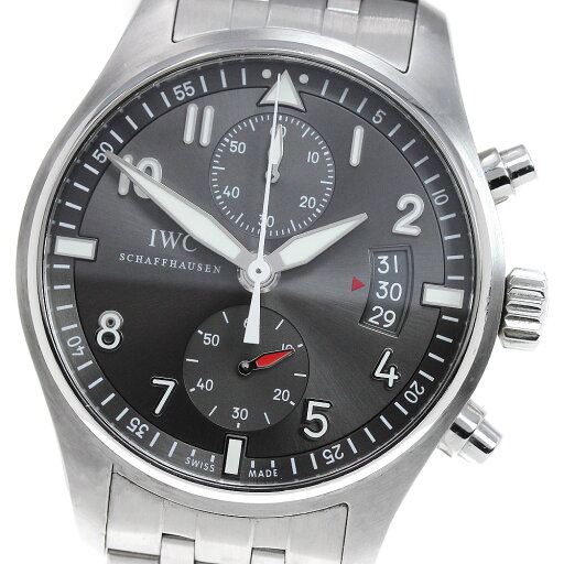 IWC IWC SCHAFFHAUSEN IW387804 パイロットウォッチ スピットファイア クロノグラフ 自動巻き メンズ 保証書付き_847988【中古】 IWC IWC SCHAFFHAUSEN IW387804 パイロットウォッチ スピットファイア クロノグラフ 自動巻き メンズ 保証書付き_847988【中古】