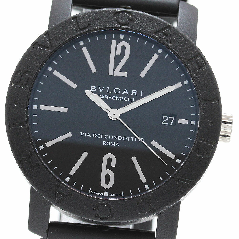 ブルガリ BVLGARI BB40CL ブルガリブルガリ カーボン デイト 自動巻き メンズ _860952【中古】