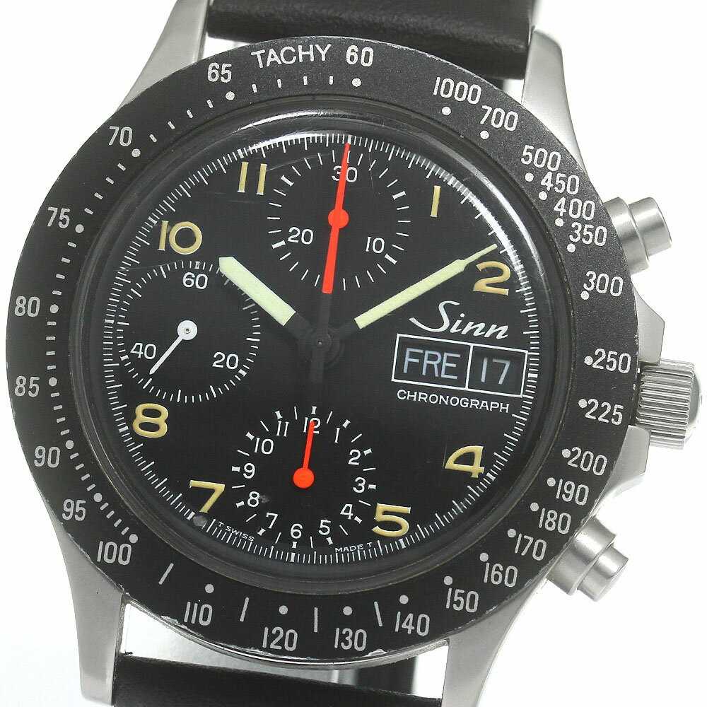 ジン Sinn 256 クロノグラフ デイデイト 自動巻き メンズ _842820【ev20】【中古】