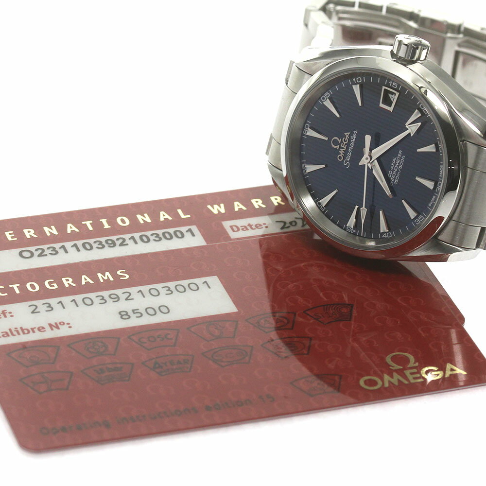 オメガ OMEGA 231.10.39.21.03.001 シーマスター アクアテラ 150M コーアクシャル 自動巻き メンズ 良品 保証書付き_849662【中古】