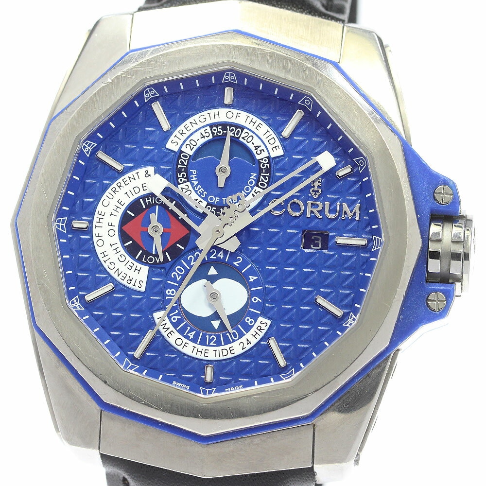 コルム CORUM 277.101.04 アドミラルズ ムーンフェイズ タイドグラフ 自動巻き メンズ _849867【中古】