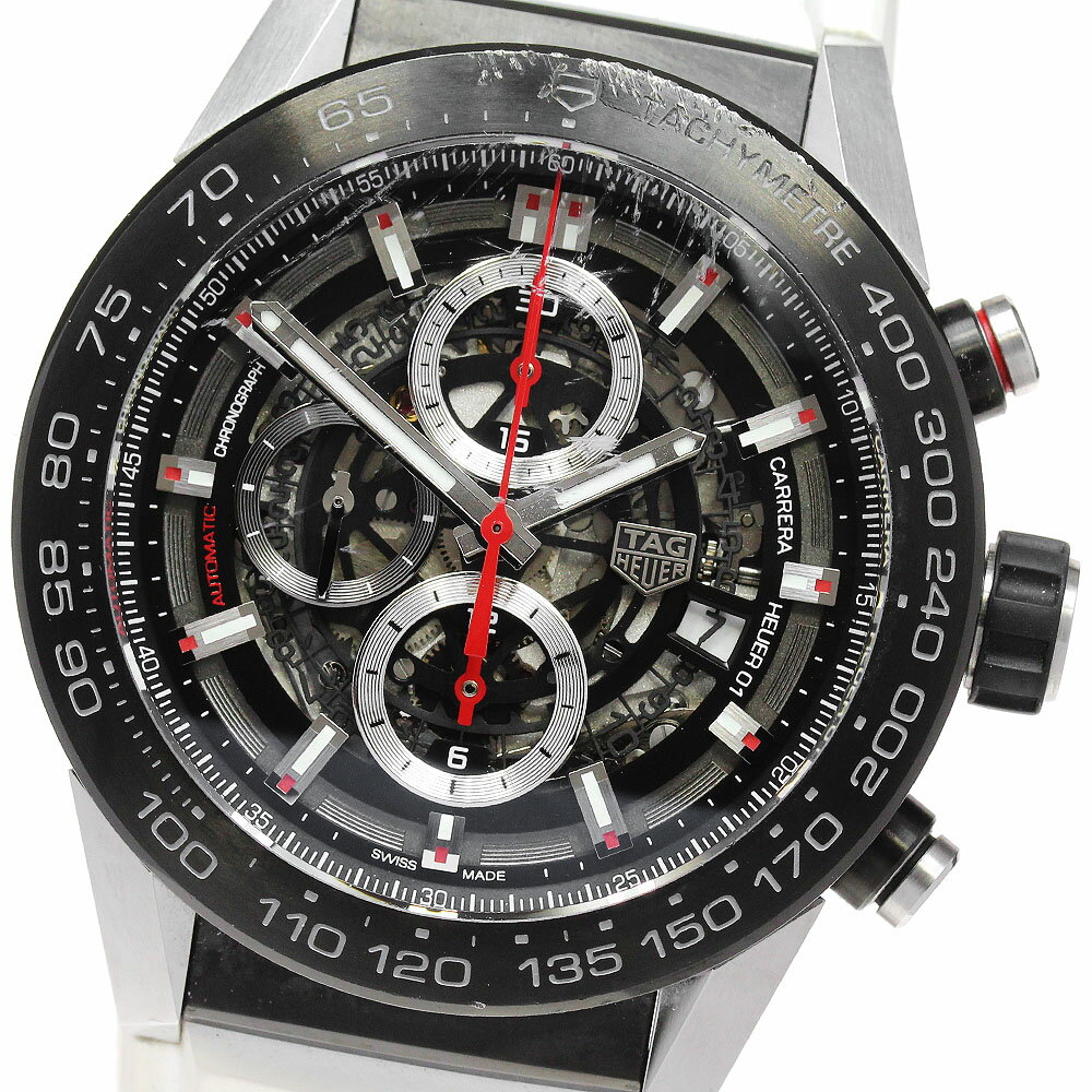 タグホイヤー TAG HEUER CAR2A1Z カレラ キャリバーホイヤー01 クロノグラフ デイト 自動巻き メンズ 箱付き_862147【中古】