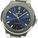 ウブロ HUBLOT 568.NX.7170.NX クラシックフュージョン デイト 自動巻き ボーイズ 保証書付き_863343【中古】