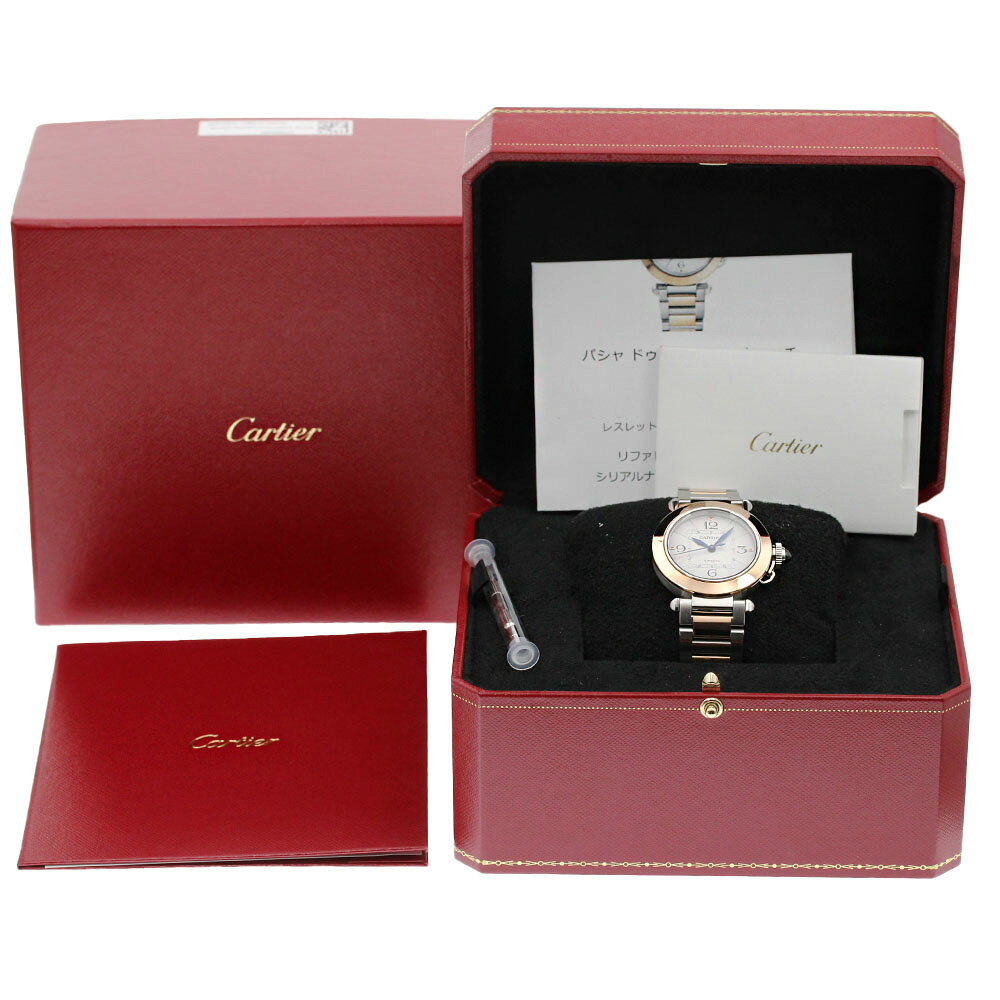 カルティエ CARTIER W2PA0008 パシャ ドゥ カルティエ 35MM SS/PG 自動巻き ボーイ...