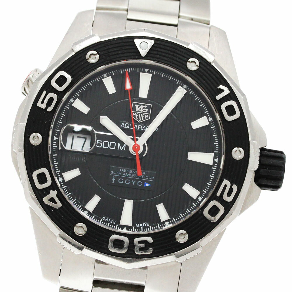 タグホイヤー TAG HEUER WAJ2119 アクアレーサー アメリカズ カップ 自動巻き メンズ _845542【中古】