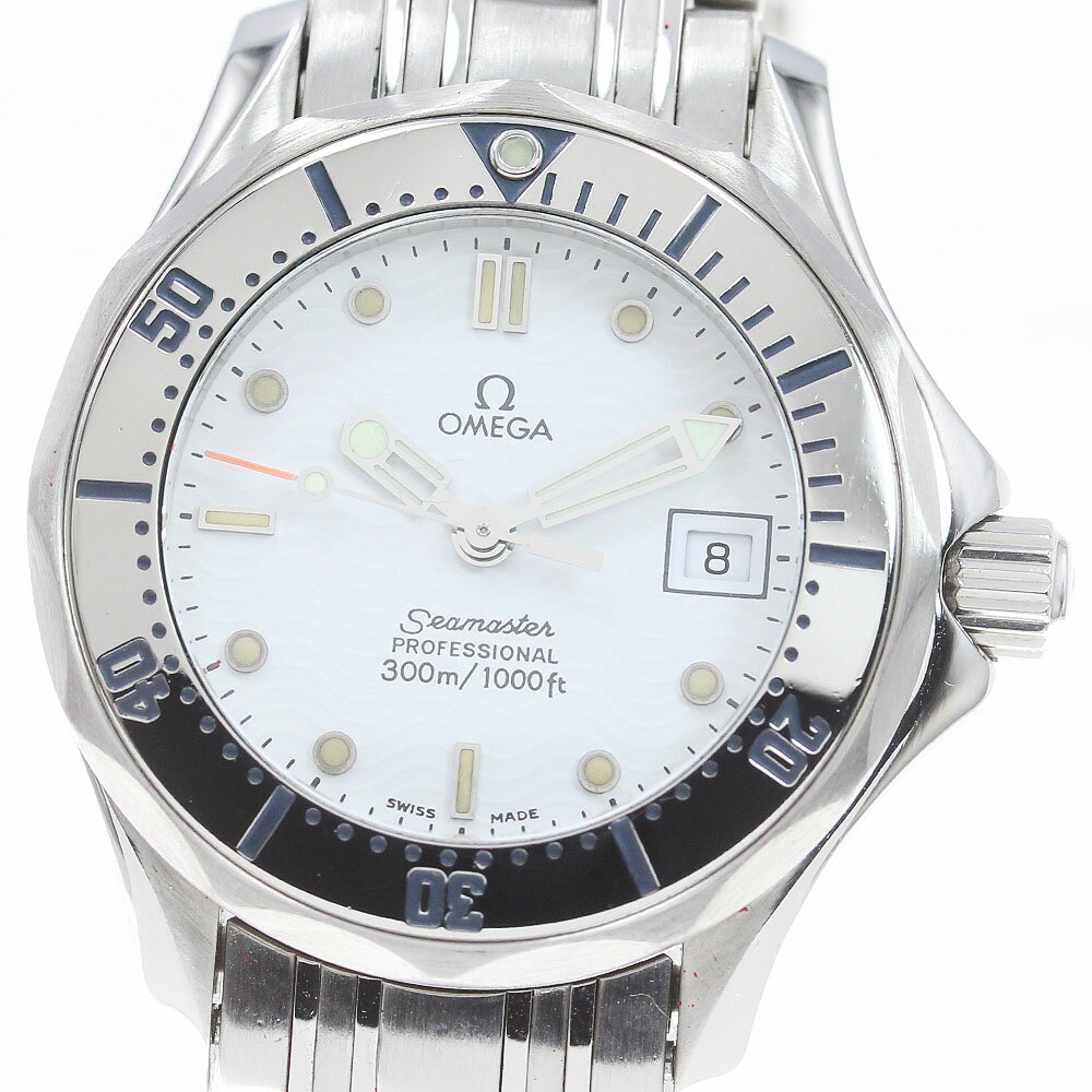 オメガ OMEGA 2582.20 シーマスター300 デイト クォーツ レディース 良品 _865420【中古】