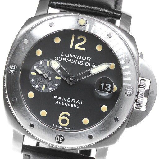 パネライ PANERAI PAM00106 ルミノール サブマーシブル デイト スモールセコンド 自動巻き メンズ 箱・保証書付き_866171【中古】 パネライ PANERAI PAM00106 ルミノール サブマーシブル デイト スモールセコンド 自動巻き メンズ 箱・保証書付き_866171【中古】