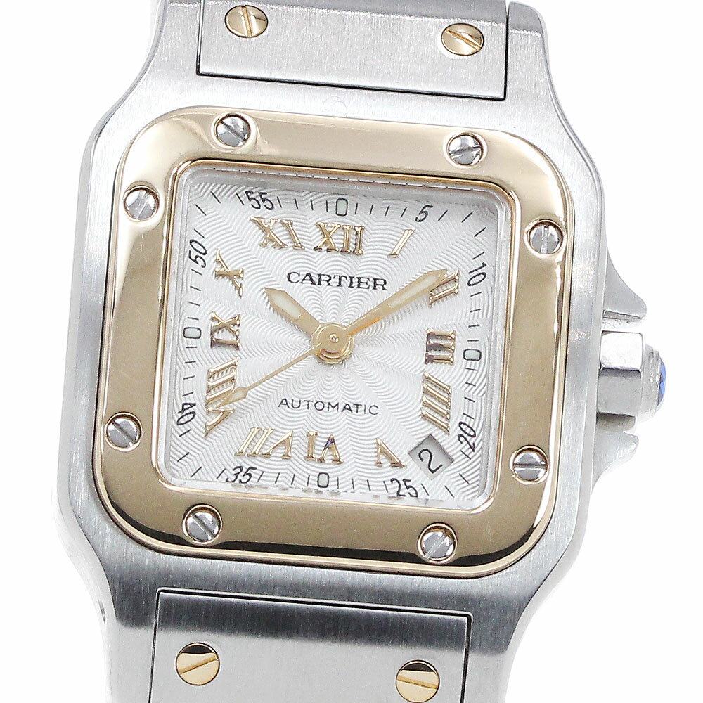 カルティエ CARTIER W20045C4 サントスガルベ SM デイト 自動巻き レディース 良品 _866687【中古】