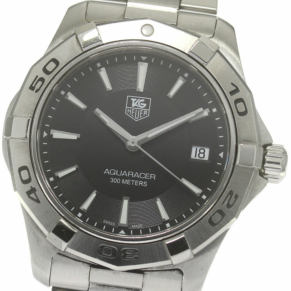 タグホイヤー TAG HEUER WAP1110 アクアレーサー デイト クォーツ メンズ 保証書付き_864536【ev10】【中古】