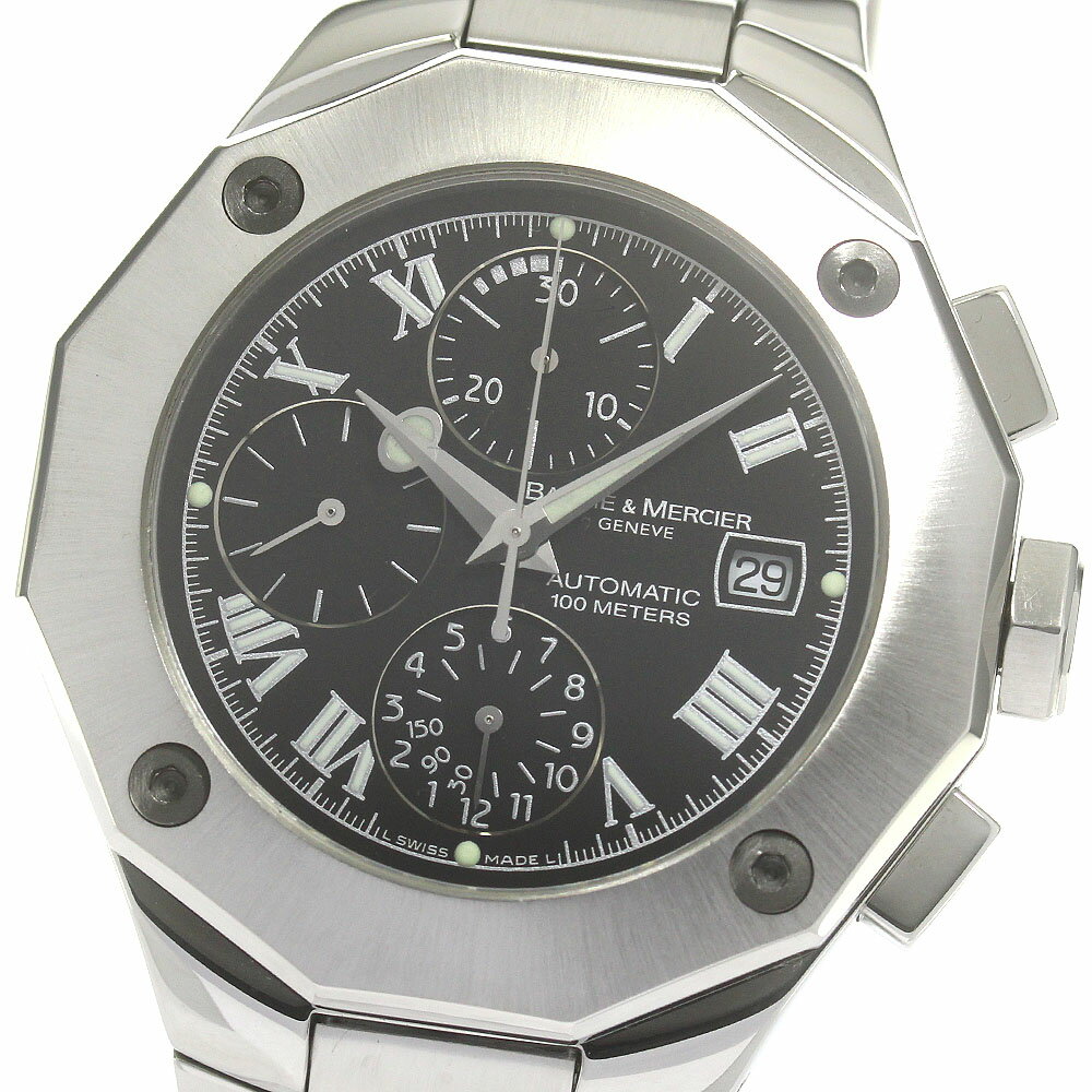 ボーム&メルシェ Baume & Mercier 65541 リビエラ クロノグラフ デイト 自動巻き メンズ 良品 _865293【中古】