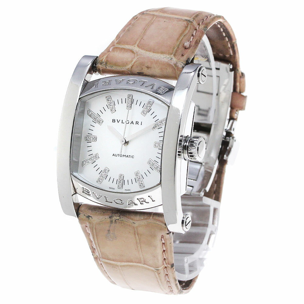 ブルガリ BVLGARI AA44S アショーマ デイト ダイヤインデックス 自動巻き メンズ _...