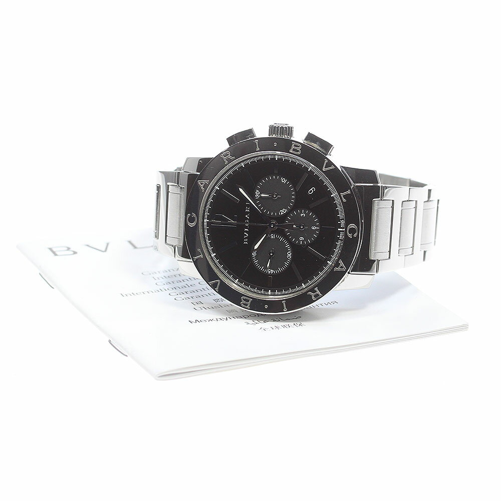 ブルガリ BVLGARI BB41SCH ブルガリブルガリ クロノグラフ 自動巻き メンズ 保証書付き_866128【中古】