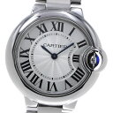 カルティエ CARTIER W6920084 バロンブルーMM クォーツ ボーイズ 良品 箱付き_867553【中古】