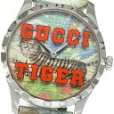 グッチ GUCCI 126.4/YA1264185 G-タイムレス タイガー クォーツ ボーイズ _870363【中古】