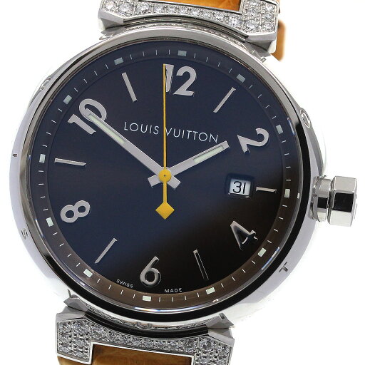ルイ・ヴィトン LOUIS VUITTON Q111G タンブール デイト ラグダイヤ クォーツ メンズ _870614【ev15】【中古】 ルイ・ヴィトン LOUIS VUITTON Q111G タンブール デイト ラグダイヤ クォーツ メンズ _870614【ev15】【中古】